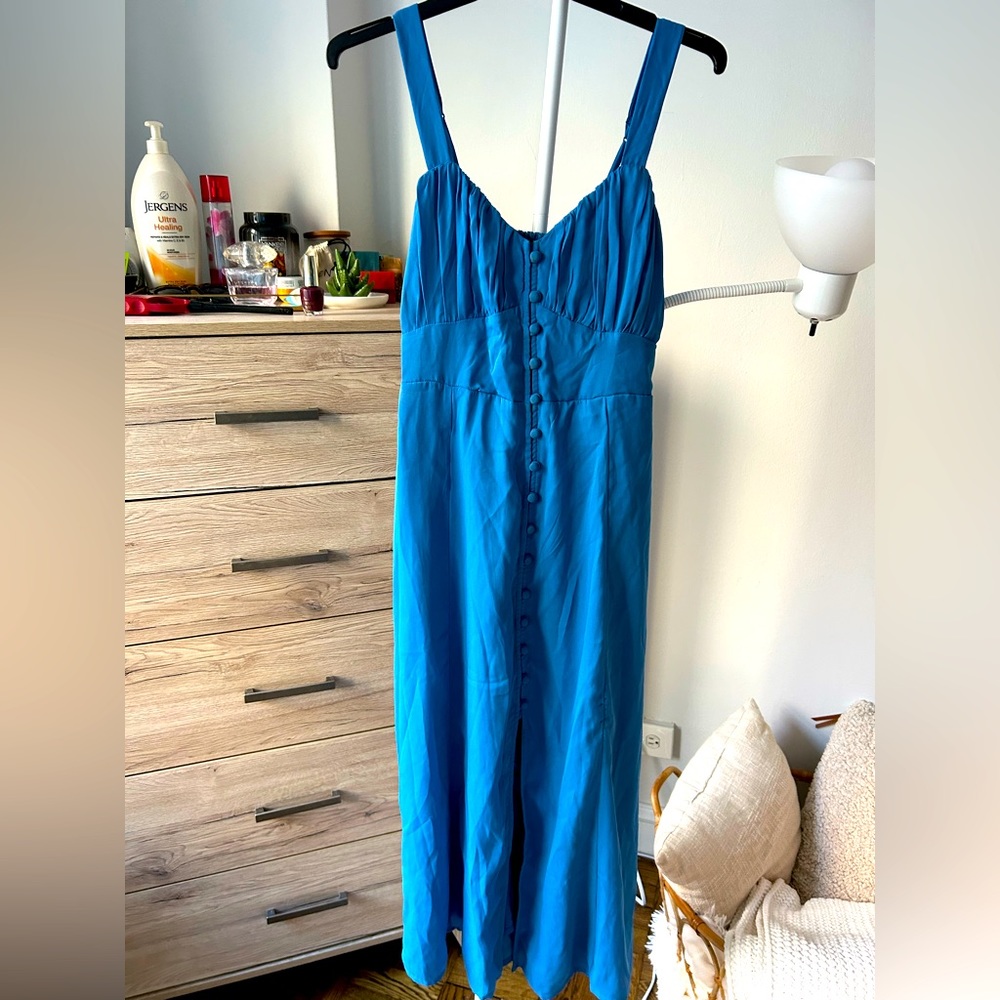 Abercrombie blue summer maxi dress size xs NWOT